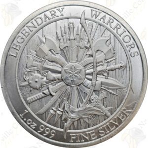 Legendary Warriors - Achilles 1 oz .999 fine silver round