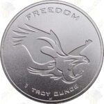 ASAHI 1 oz .999 fine silver Freedom Liberty round
