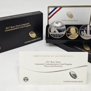 2017 Boys Town Centennial 3-pc Commemorative Gold and Silver Proof Set
