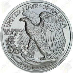 Intaglio Mint Walking Liberty Half Dollar 2 oz .999 fine silver round