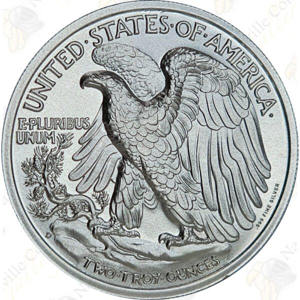 Intaglio Mint Walking Liberty Half Dollar 2 oz .999 fine silver round