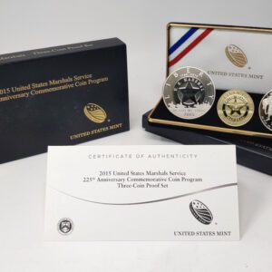 2015 U.S. Marshals 225th Anniversary 3-pc Commemorative Gold and Silver Proof Set