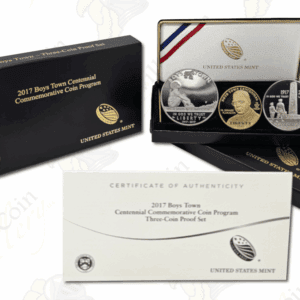 2017 Boys Town Centennial 3-pc Commemorative Gold and Silver Proof Set