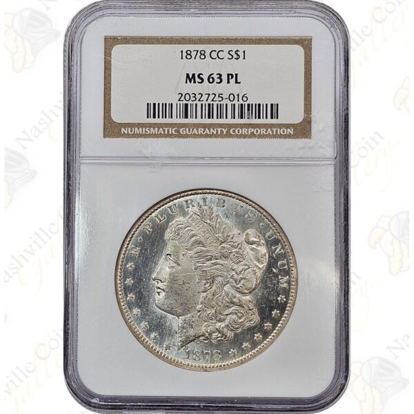 1878-CC Morgan Silver Dollar - NGC MS63PL