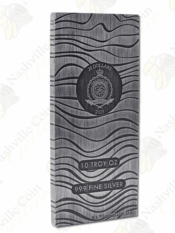 2023 (Niue) Star Wars 10 oz .999 fine silver Mandalorian Beskar bar
