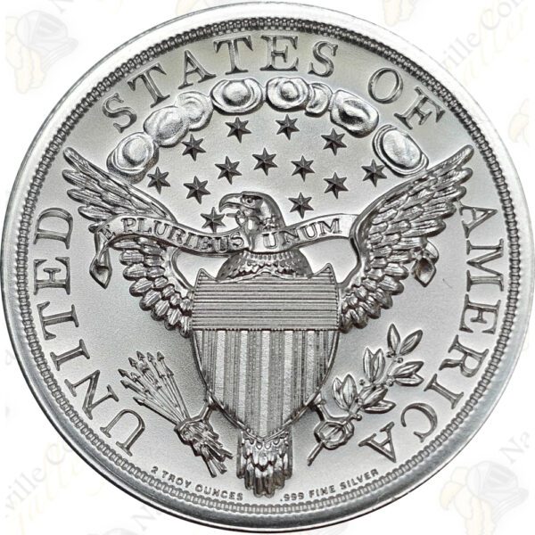 Intaglio Mint Draped Bust Dollar 2 oz .999 fine silver round