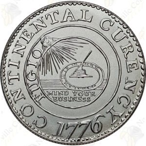 Intaglio Mint Continental Curency 2 oz .999 fine silver round