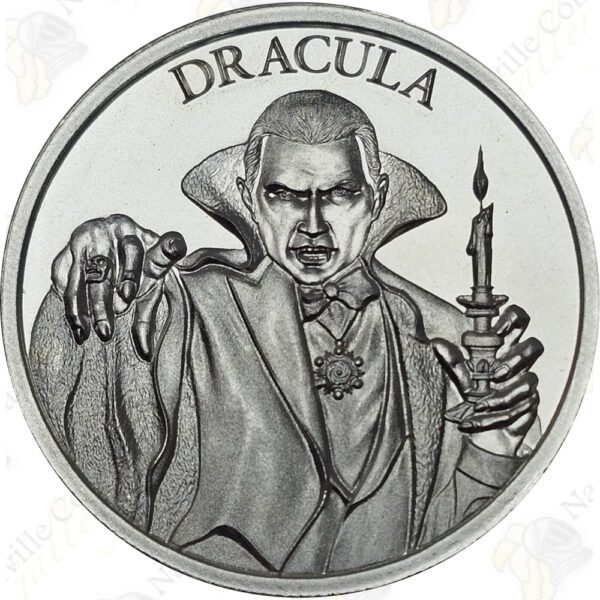 Intaglio Mint "Dracula" 2 oz .999 fine silver round