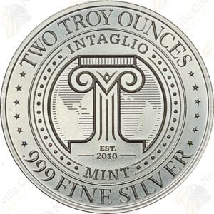 Intaglio Mint "Dracula" 2 oz .999 fine silver round