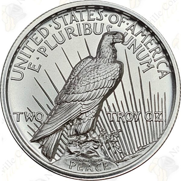 Intaglio Mint Peace Dollar 2 oz .999 fine silver round