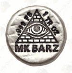 MK-Barz 1 oz .999 fine silver All Seeing Eye chunky round