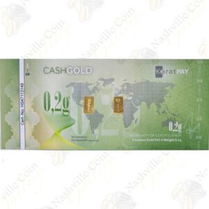 Nadir "CashGold" KaratPay -- 0.2 grams .9999 fine gold