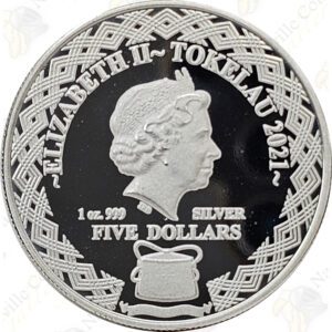 2021 Tokelau 1 oz silver Zodiac series -- Leo