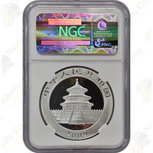 2009 China 1 oz .999 fine silver Panda - NGC MS69