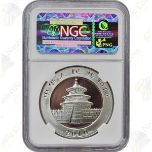 2010 China 1 oz .999 fine silver Panda - NGC MS69