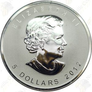 2012 Canada 1 oz .9999 fine silver Reverse Proof Maple Leaf with Titanic privy