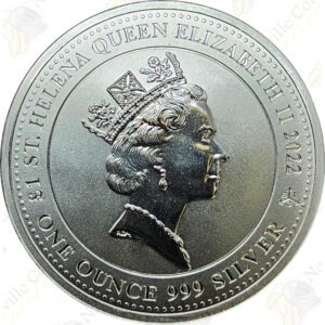 2022 St. Helena 1 oz .999 fine silver Pegasus