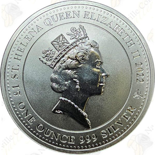 2022 St. Helena 1 oz .999 fine silver Pegasus