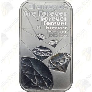 Royal Mint "007" - "Diamonds are Forever" 1 oz .9999 fine silver bar