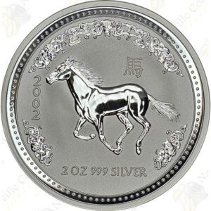2002 Australia Lunar Series 1 2-oz .999 fine silver Year of the Horse