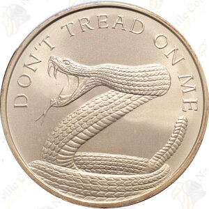 2018 Silver Shield (Golden State Mint) "Don't Tread On Me" 1 oz .999 fine silver round
