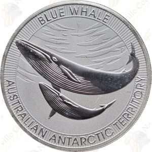 2022 Australia 1.5 oz .9999 fine silver Australian Antarctic Territories Blue Whale