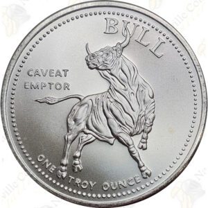 NTR Bull and Bear 1 oz .999 fine silver round
