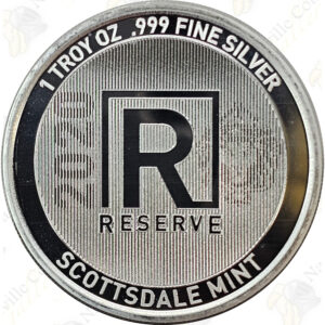 2020 Scottsdale Mint "Reserve" 1 oz .999 fine Silver Round