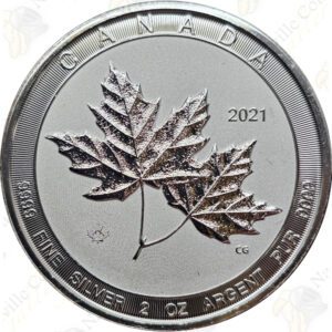 2021 Canada 2 oz .9999 fine silver Maple Leaf